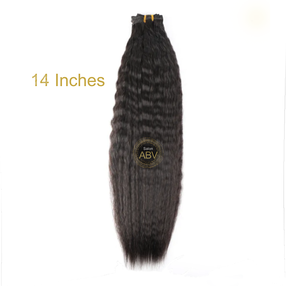 100% Virgin Yaki Straight Hair Extensions | Length 10" - 26"