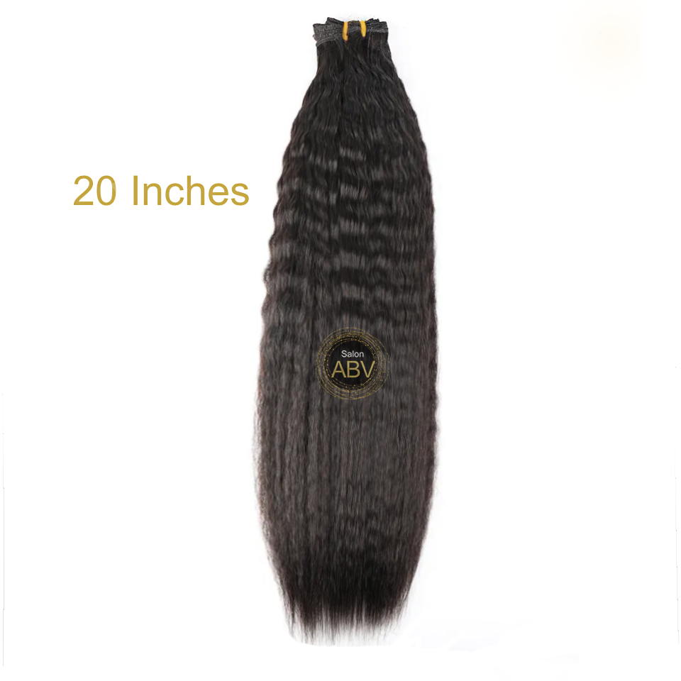 100% Virgin Yaki Straight Hair Extensions | Length 10" - 26"
