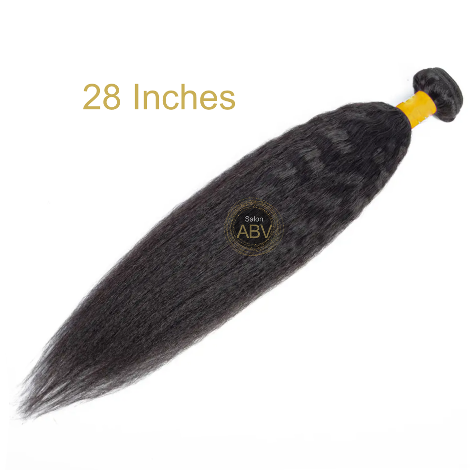 100% Virgin Kinky Straight Hair Extensions | Length 12" - 30"
